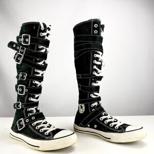 Vintage Buckled Knee High Converse All Star | Womens Size 9